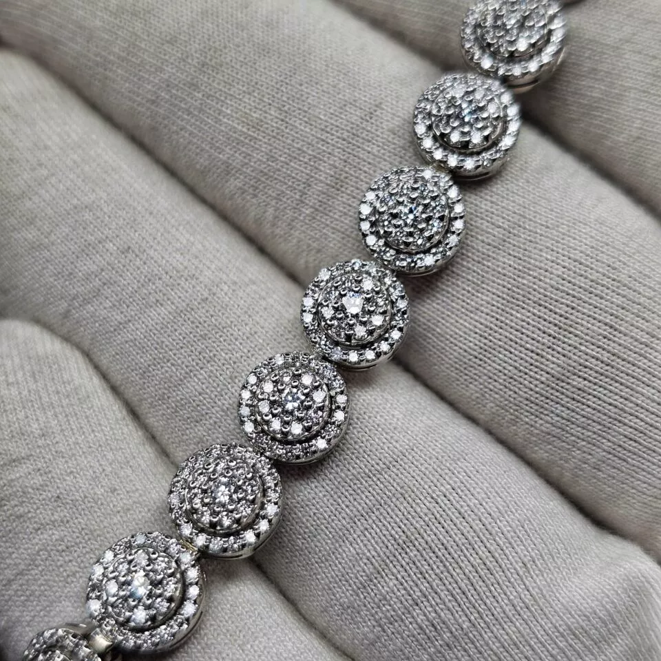 צמיד עיגולים משובץ 4 קראט יהלומים (621 אבנים) יהלומי מעבדה